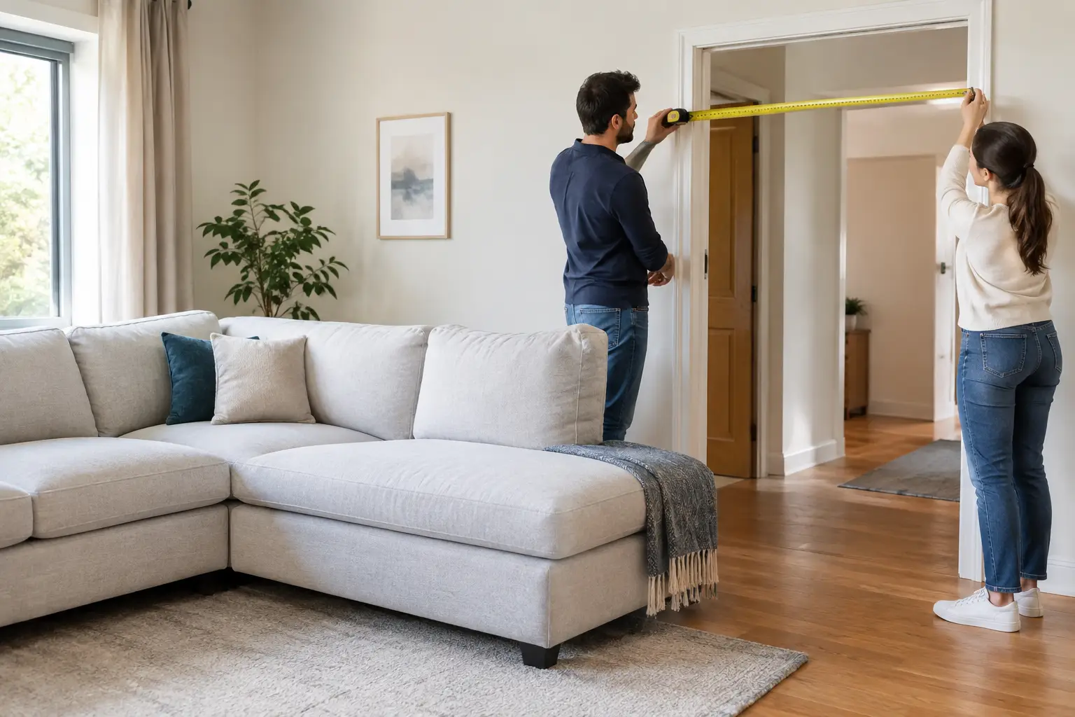 Can Corner Sofas Fit Through Doors? Measure First